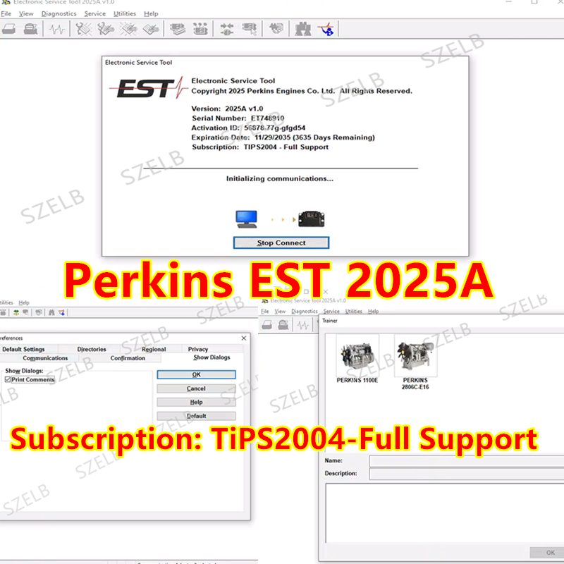 Electronics Repair Workshop - Perkins EST 2025A V1.0 Electronic Diagnostic