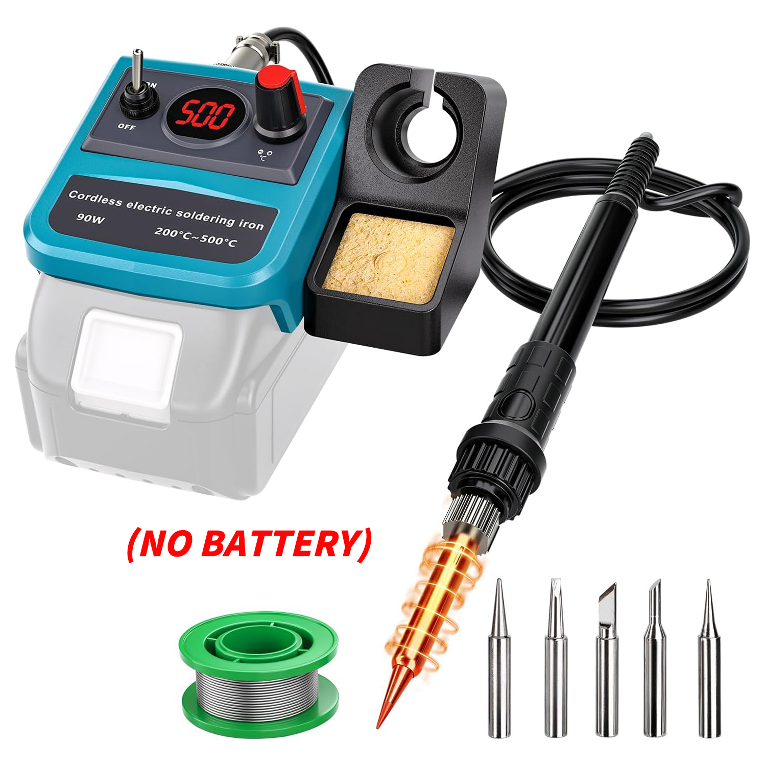 Electronics Repair Kit - 90W LED Digital Cordless Soldering Iron