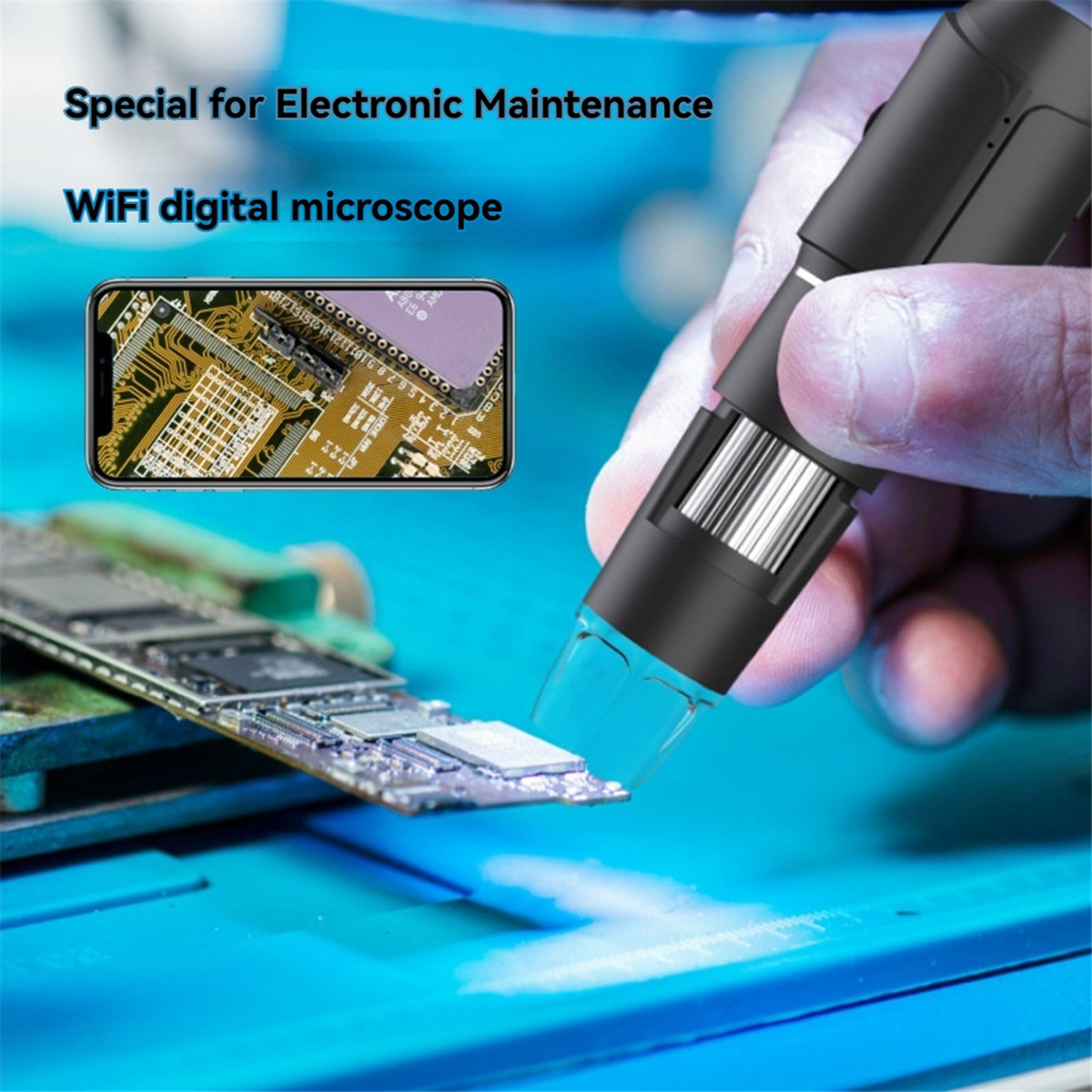 Electronics Repair Microscope - Wifi Digital Microscope 50X-1600X HD Electronic