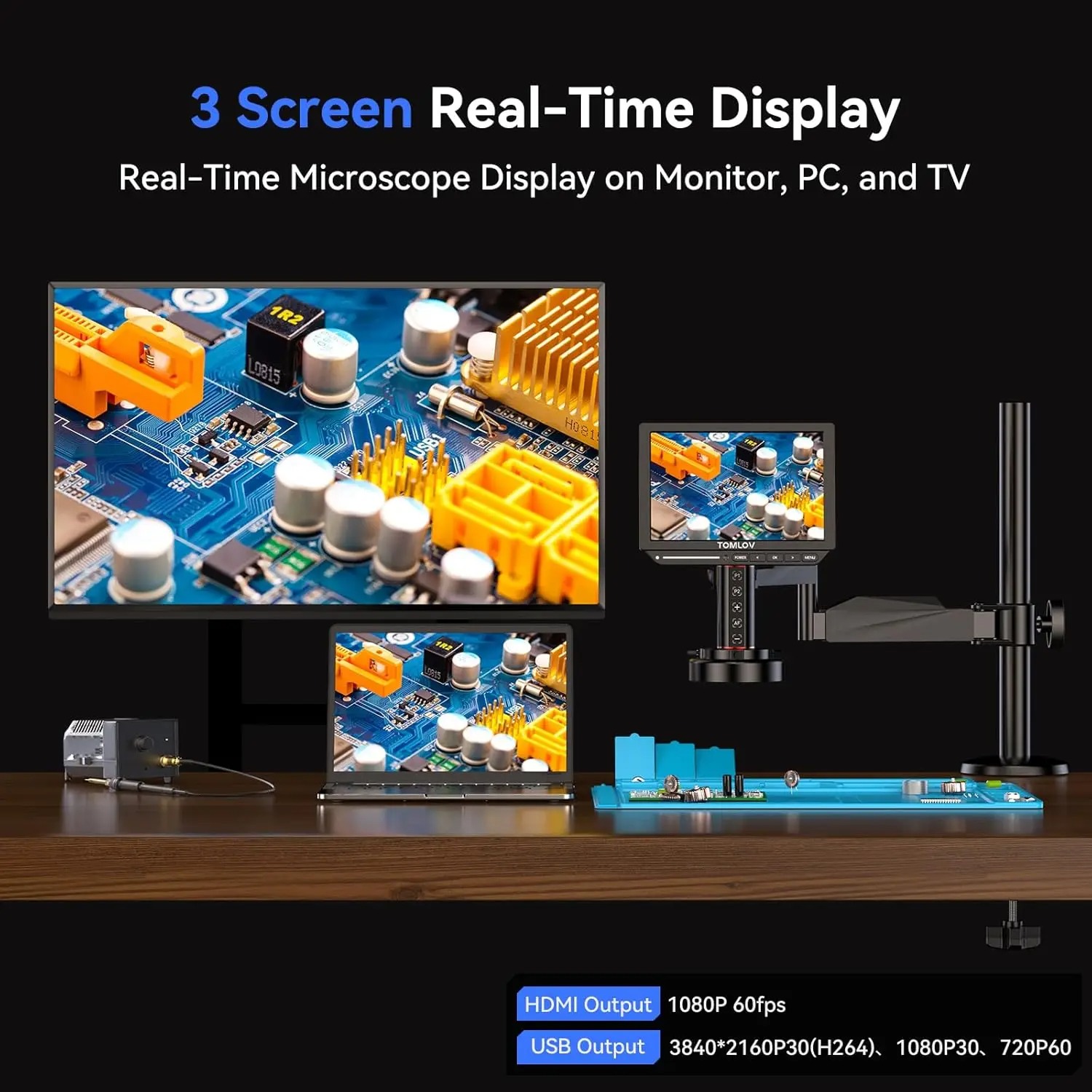 TOMLOV 4K Autofocus Digital Mi – Electronics Repair Microscope recenzja i cena