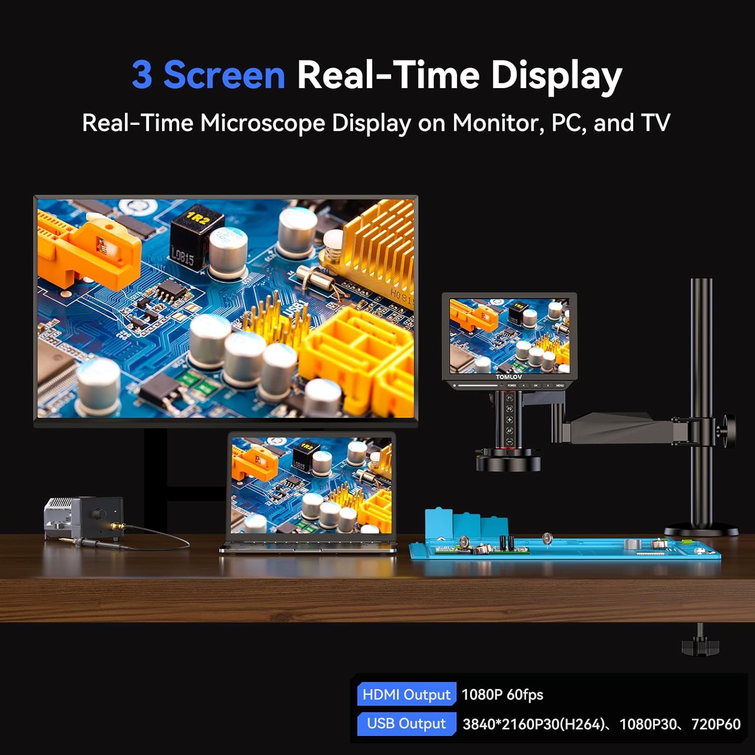 TOMLOV TM4K-AF 4K Digital Micr – Electronics Repair Videos recenzja i cena