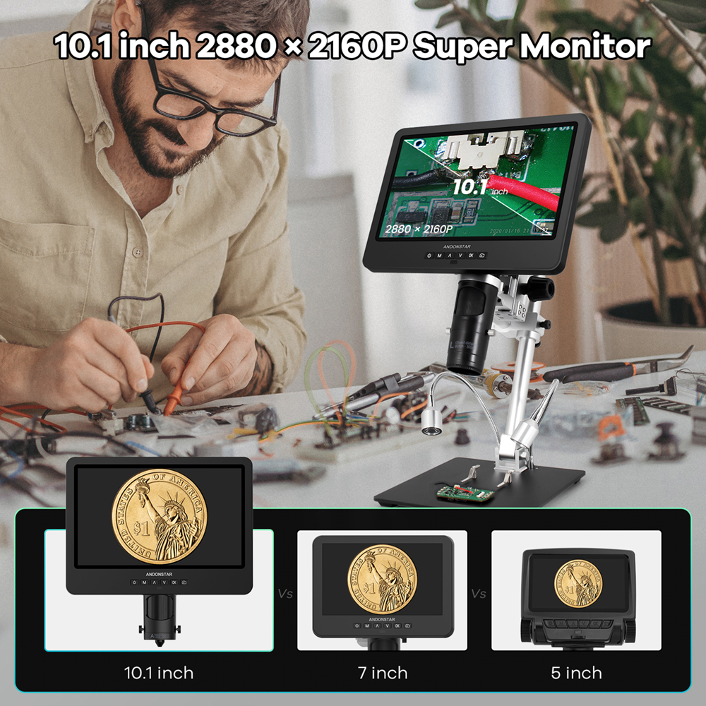 Andonstar Trinocular HDMI USB  – Electronics Repair Microscope recenzja i cena