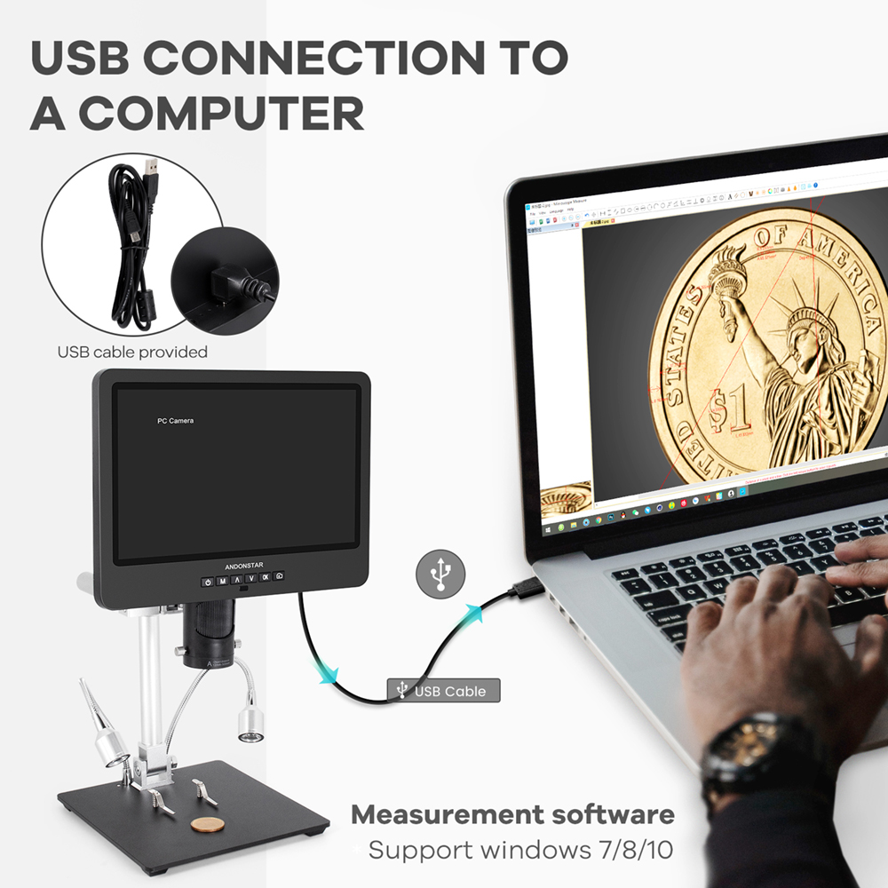 Andonstar Trinocular HDMI USB  – Electronics Repair Microscope recenzja i cena