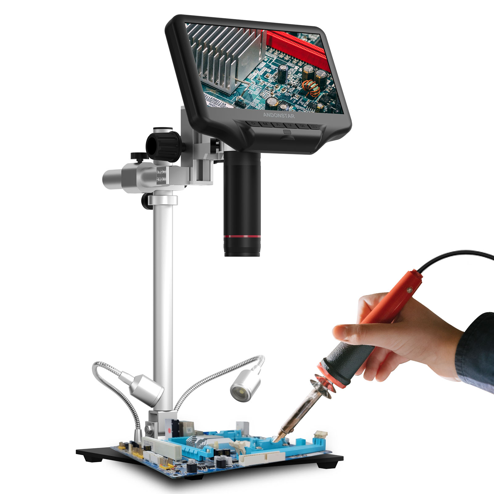 Andonstar AD407 Pro 7 inch 270 – Electronics Repair Microscope recenzja i cena