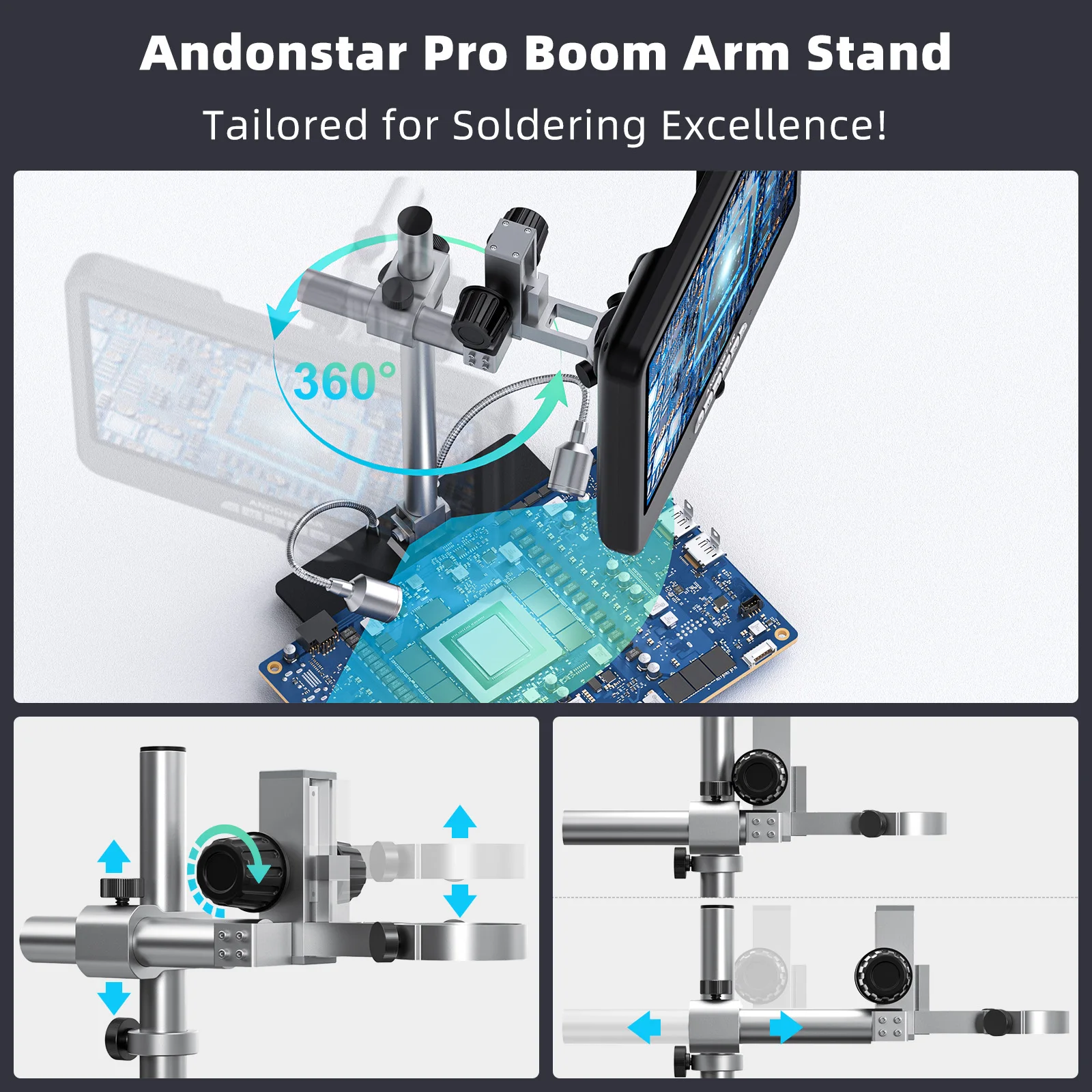 Andonstar AD210S-Pro 4K 60FPS  – Electronics Repair Microscope recenzja i cena