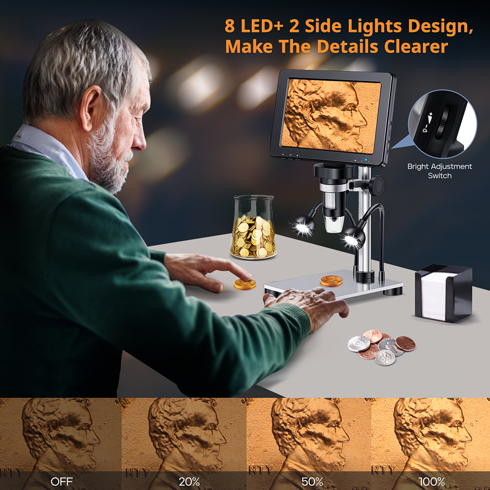 Hayve 7‘’ Digital Microscope 1 – Electronics Repair Videos recenzja i cena
