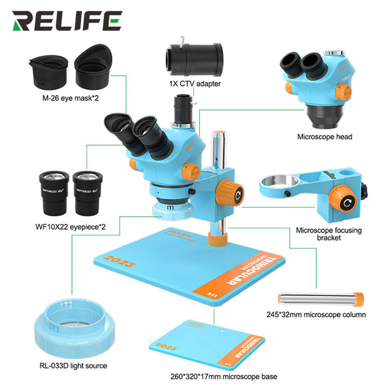 RELIFE RL-M5T-B11 0.7-5.0 Cont – Electronics Repair Microscope recenzja i cena