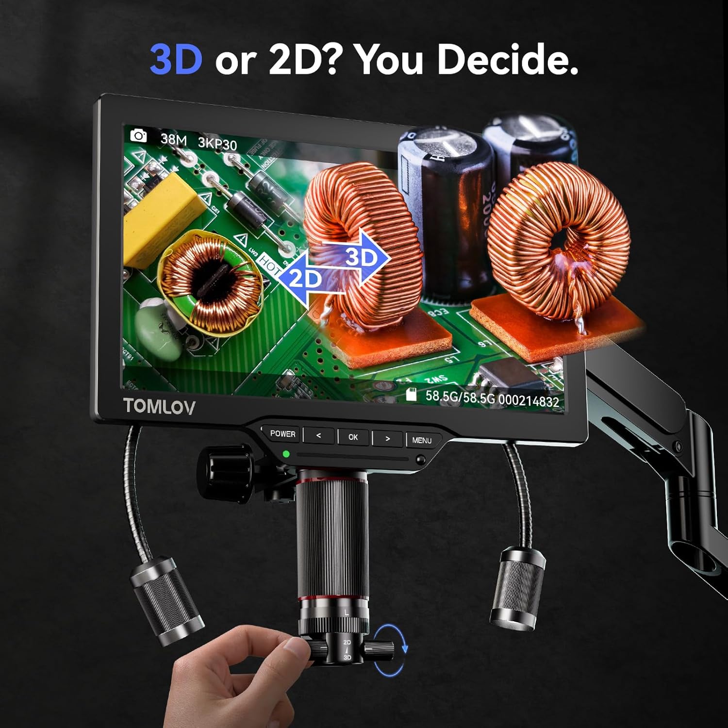 TOMLOV Microscope 3D TM3K-3D 7 – Electronics Repair Microscope recenzja i cena