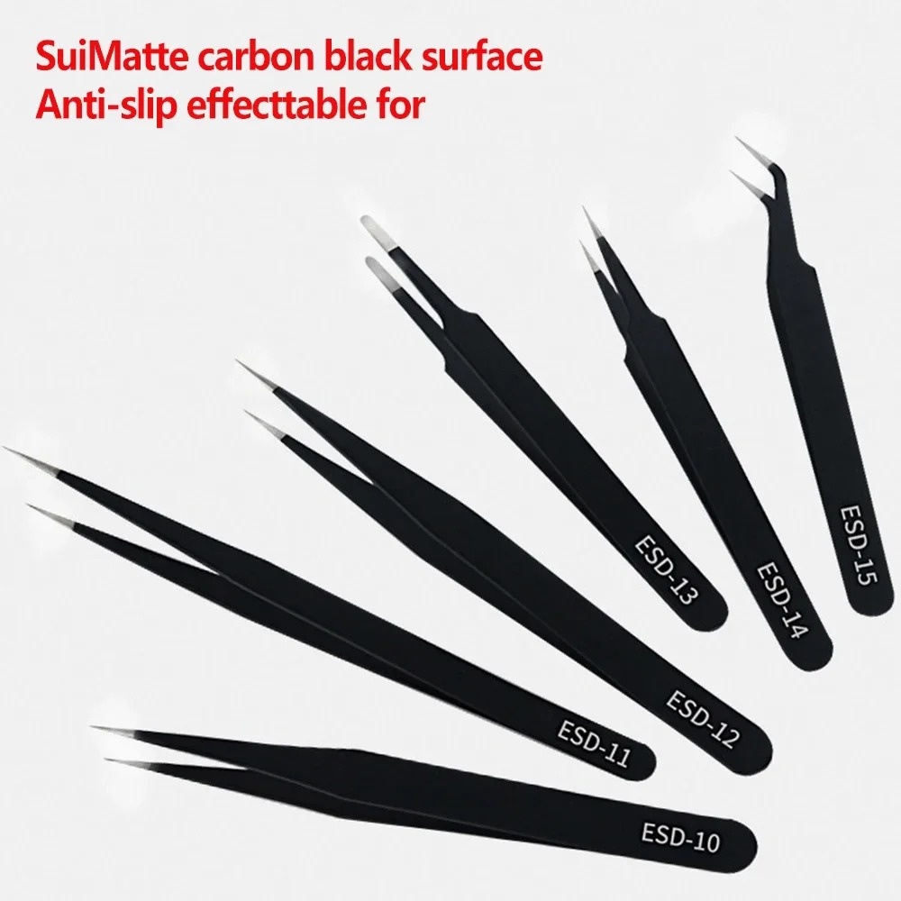 6pcs Precision Long Tweezers S – Electronics Repair Tool recenzja i cena