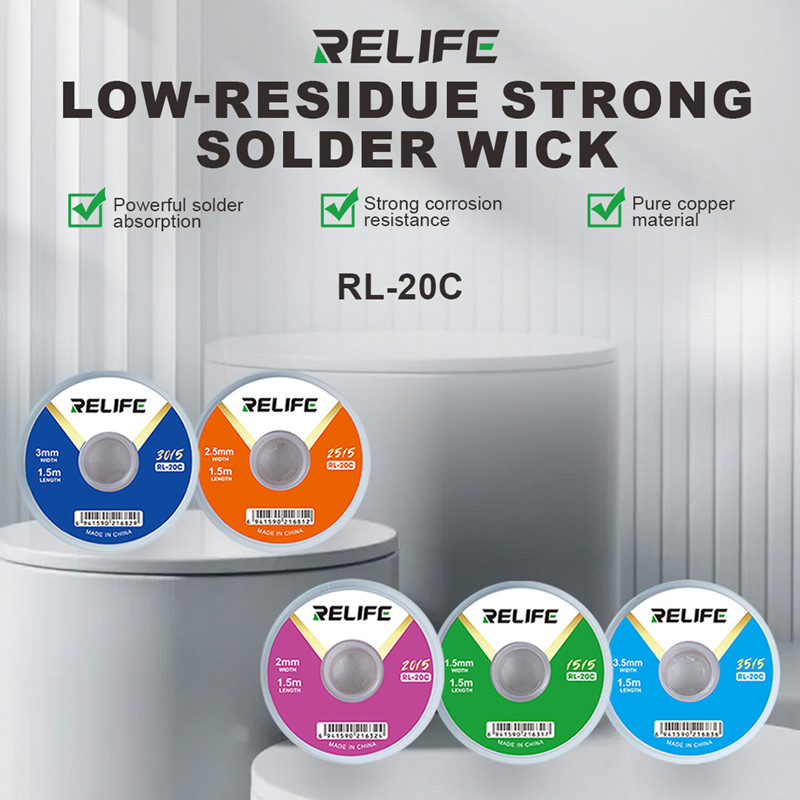 RELIFE RL-20C Soldering Wick f – Solder Wick Braid recenzja i cena